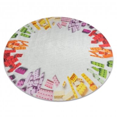BAMBINO 38480 apskritimas plovimo kilimas Konstrukcijos rinkinys vaikams neslystantis - pilka / geltona BAMBINO 38480 apskritimas plovimo kilimas Konstrukcijos rinkinys vaikams neslystantis - pilka / geltona