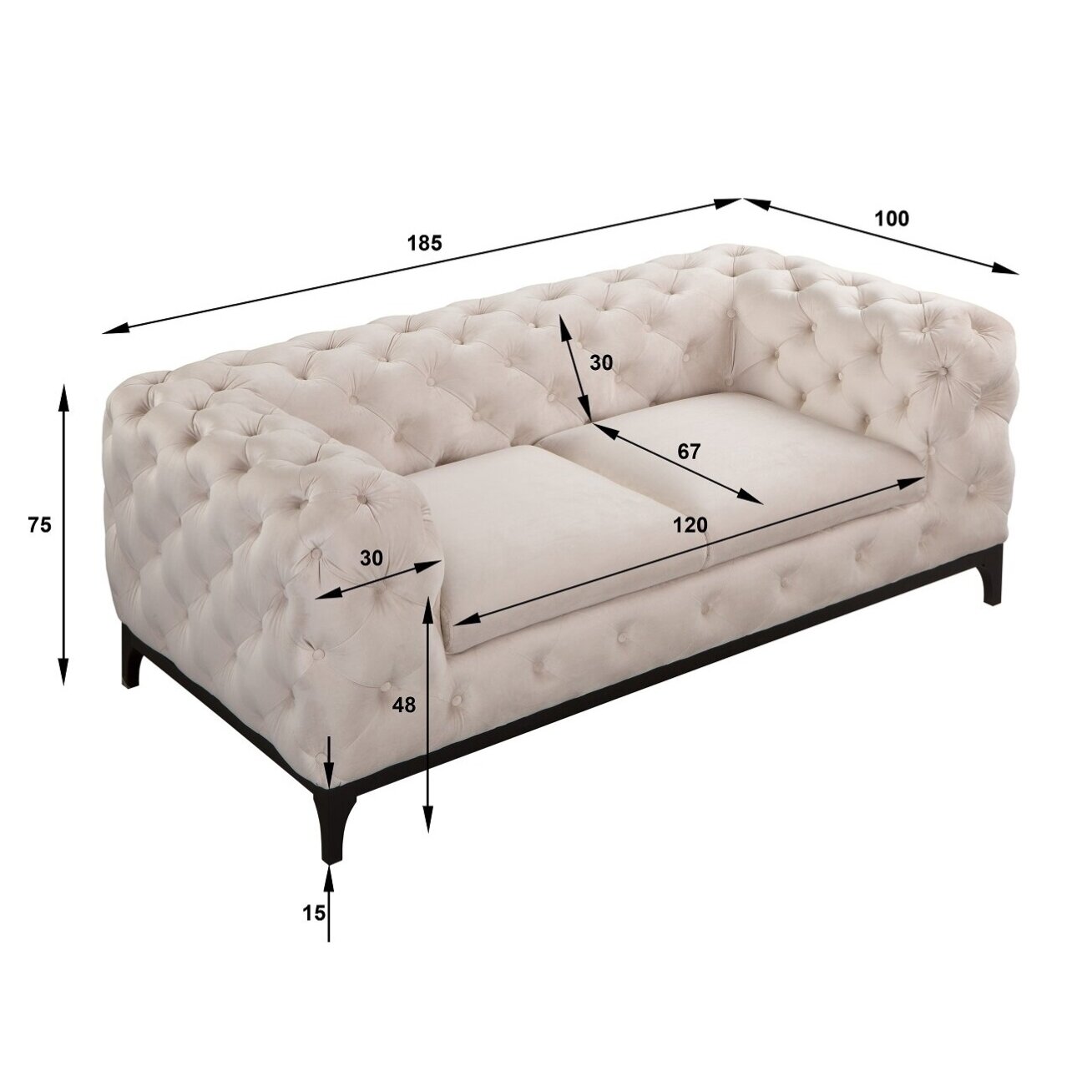 Dvivietė sofa "TERELL" 2 Dvivietė sofa "TERELL" 2