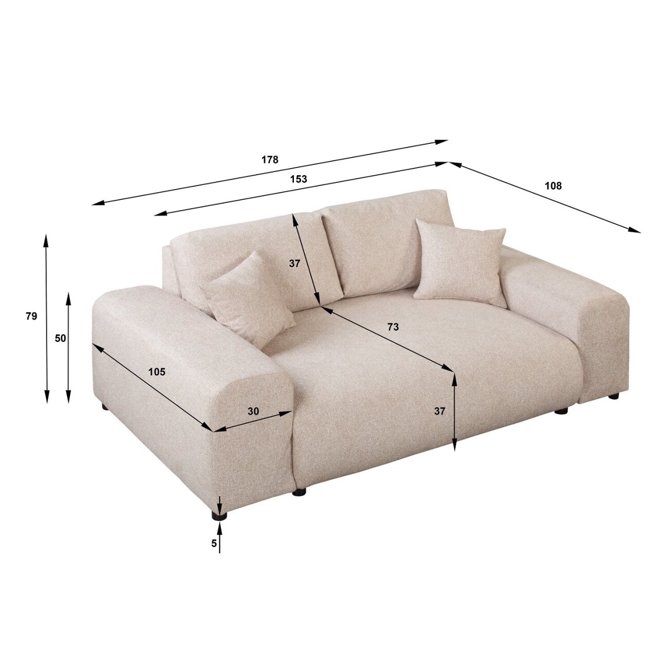Dvivietė sofa "JUSTIN" 3