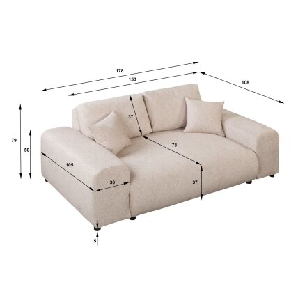 Dvivietė sofa "JUSTIN" 3