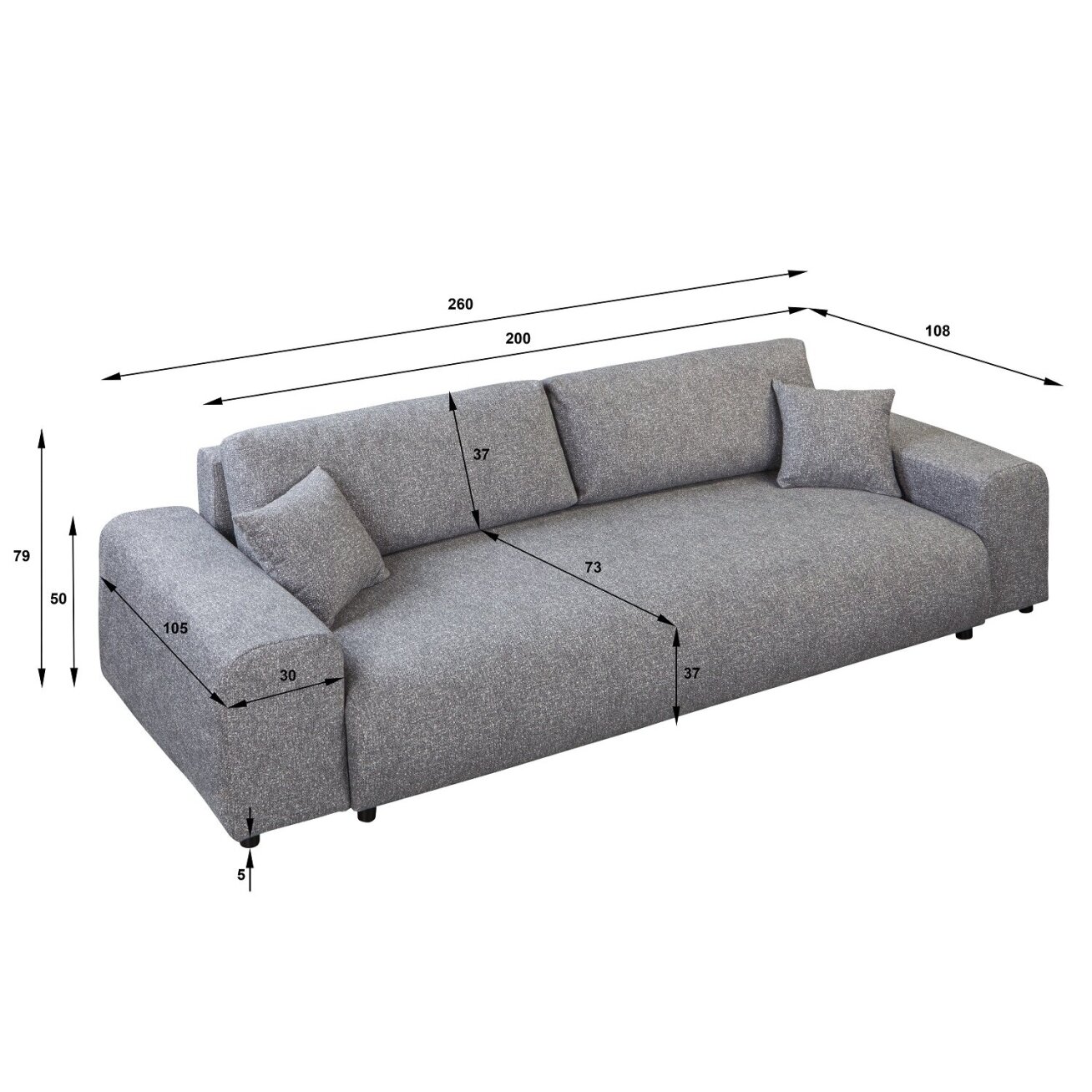 Keturvietė sofa lova "JUSTIN" 8 Keturvietė sofa lova "JUSTIN" 8