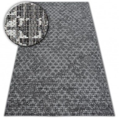 Kilimas sizalio virvelės LOFT 21145 BOHO dramblio kaulo/sidabras/pilka Kilimas sizalio virvelės LOFT 21145 BOHO dramblio kaulo/sidabras/pilka