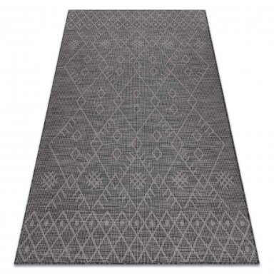 Kilimas sizalio virvelės PATIO 3077 Boho - juodas Kilimas sizalio virvelės PATIO 3077 Boho - juodas