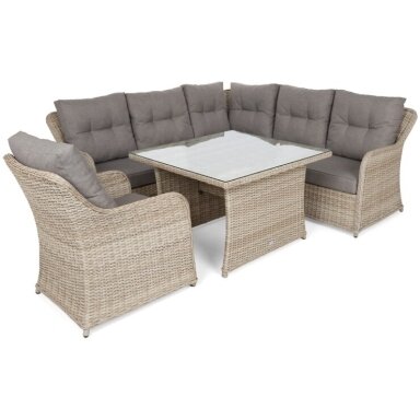 Lauko baldų komplektas BERGAMO Beige / Beige Melange