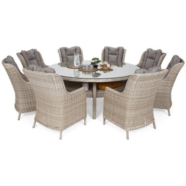 Lauko baldų komplektas BRISTOL ROUND BEIGE 8+1 Lauko baldų komplektas BRISTOL ROUND BEIGE 8+1