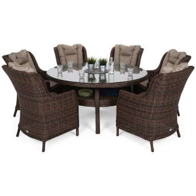 Lauko baldų komplektas Bristol Round Elegant Brown Lauko baldų komplektas Bristol Round Elegant Brown