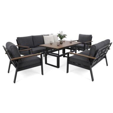 Lauko baldų komplektas TURYN DARK GREY / GREY MELANGE Lauko baldų komplektas TURYN DARK GREY / GREY MELANGE