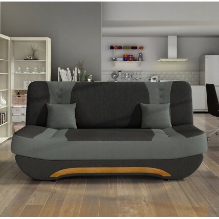 Sofa Ewa II, juoda / pilka 1 Sofa Ewa II, juoda / pilka 1