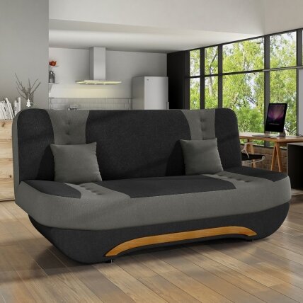 Sofa Ewa II, juoda / pilka Sofa Ewa II, juoda / pilka