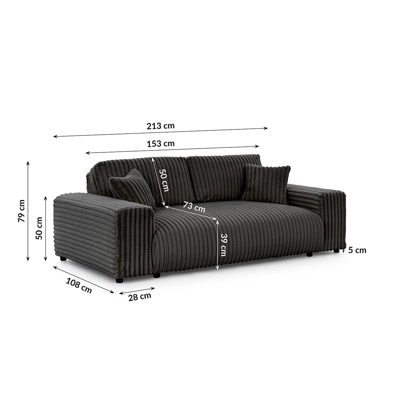 Trivietė sofa "JUSTIN" 4