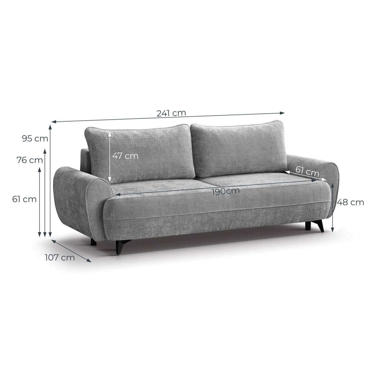 Trivietė sofa - lova "CREMONA" 7 Trivietė sofa - lova "CREMONA" 7