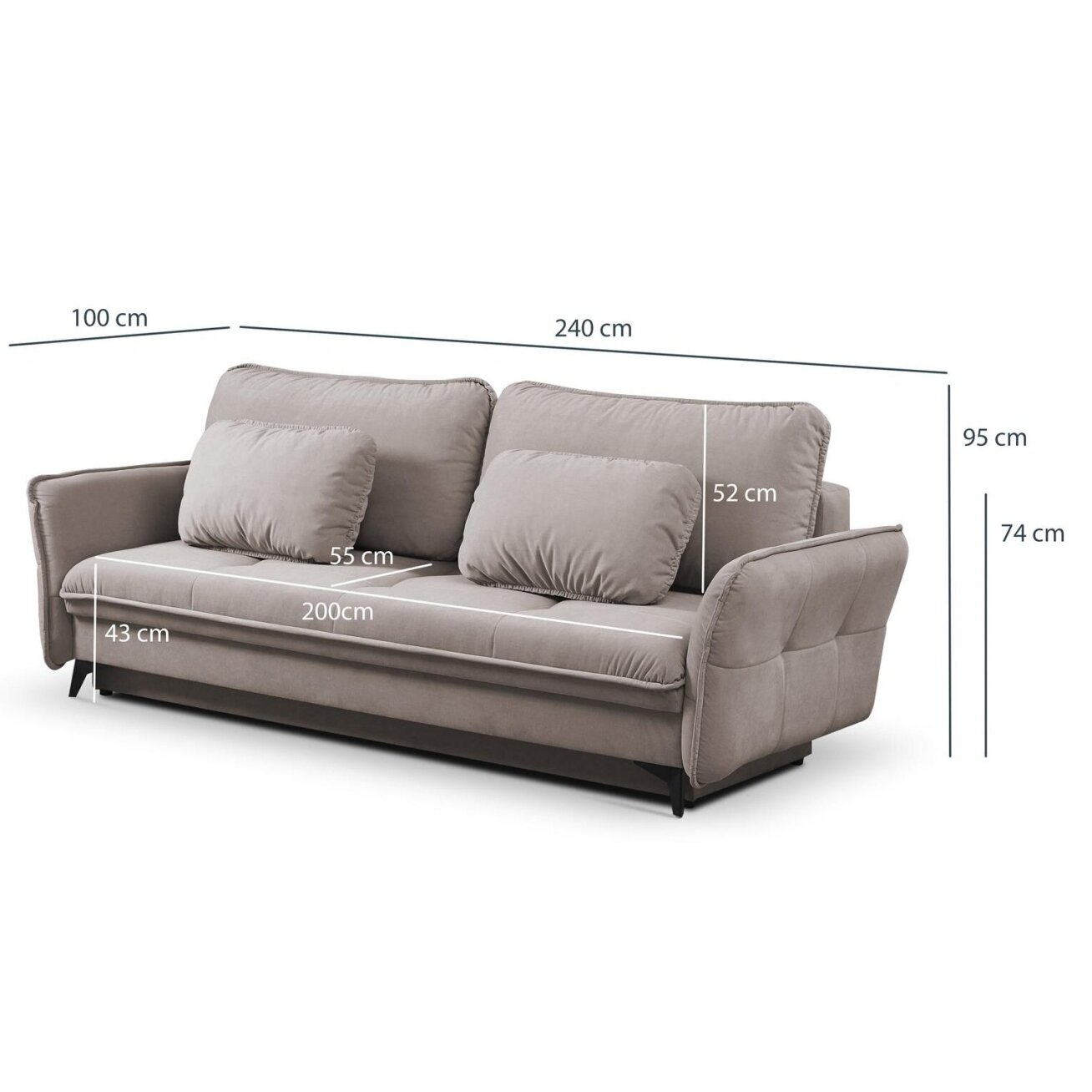 Trivietė sofa - lova "LARGO" 4 Trivietė sofa - lova "LARGO" 4