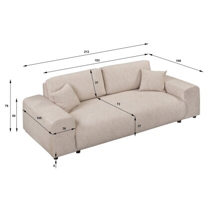 Trivietė sofa "JUSTIN" 4