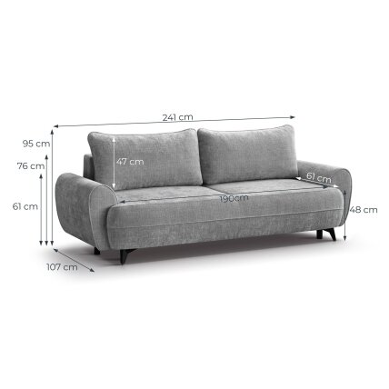 Trivietė sofa - lova "CREMONA" 7 Trivietė sofa - lova "CREMONA" 7