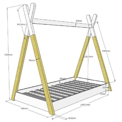 Vaikiška lova "TIP" 70x140 5