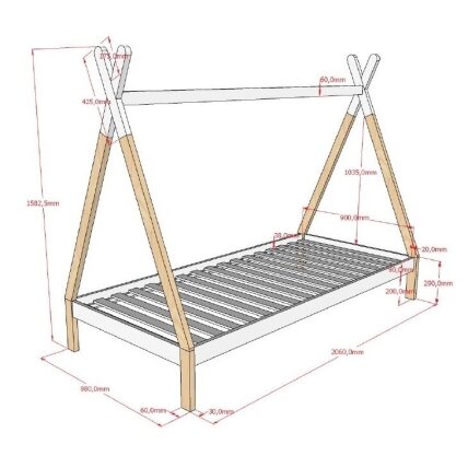 Vaikiška lova "TIPI" 4 Vaikiška lova "TIPI" 4